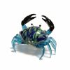Scultura Artistica “Granchio Reale” Original Murano Glass Massiccio Azzurro e Striature Verdi
